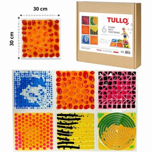 Tullo Sensory path textured sensory tiles with liquid, 6 pcs. Tullo Sensory path textured sensory tiles with liquid, 6 pcs.