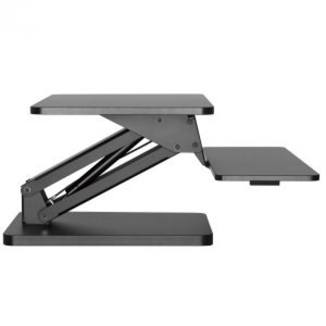 Maclean Desktop Stand for Keyboard, Monitor or Laptop, Gas Spring, Standing Up, Black, MC-882