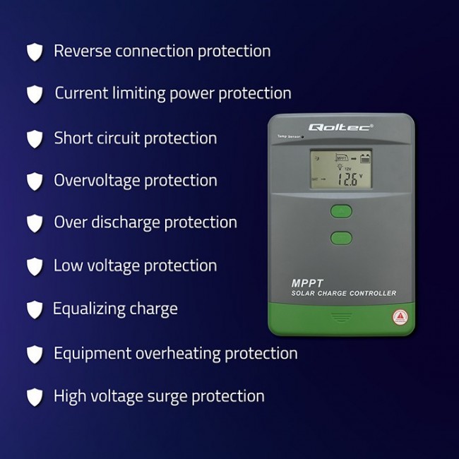 Solar charger MPPT with temp sensor 60A