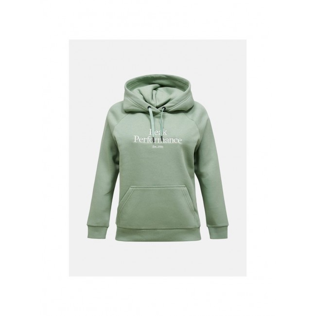 Bluza damska PEAK PERFORMANCE W Original Hood kolor zielony - S