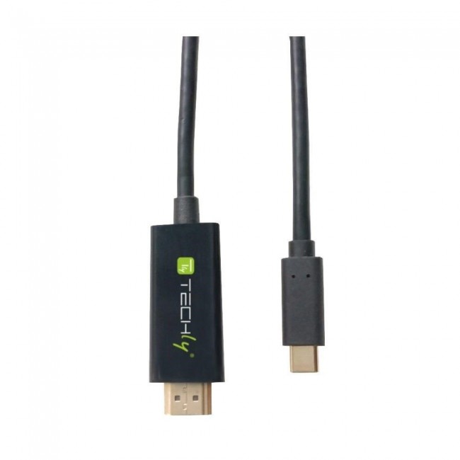 Techly Adapter Cable USB-C Male to HDMI 2.0 4K Male 2m Black
