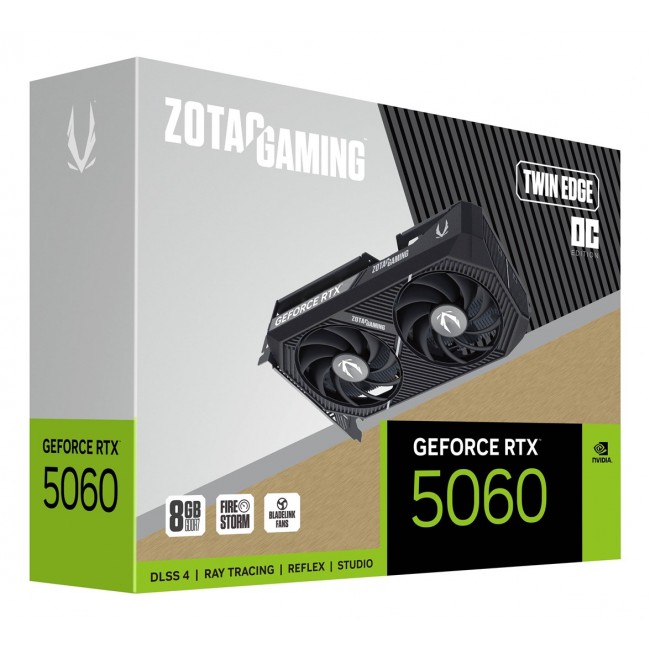 Zotac GAMING GeForce RTX 5060 Twin Edge OC NVIDIA 8 GB GDDR7 Zotac GAMING GeForce RTX 5060 Twin Edge OC NVIDIA 8 GB GDDR7