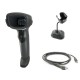 Zebra 1D/2D/OCR, 340 mA, IP52, Array Imager, Black, USB cable kit with Stand