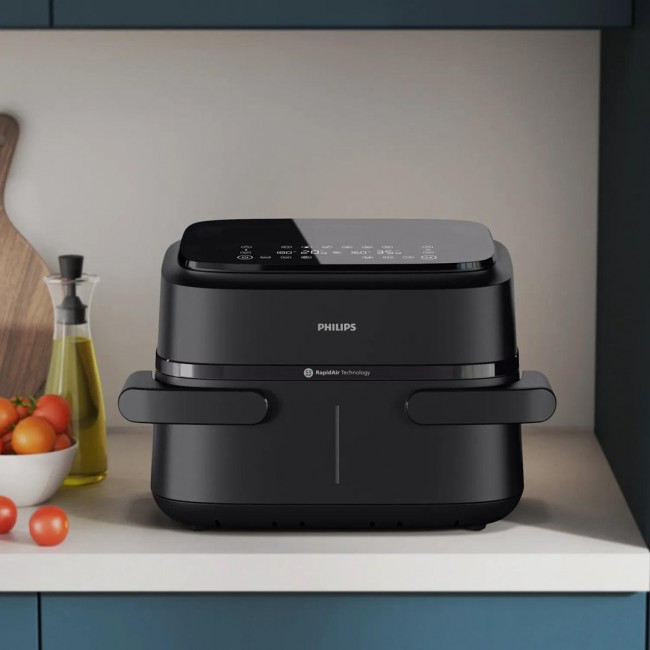 Philips 1000 series NA150/00 fryer Double 7 L Stand-alone 2450 W Hot air fryer Black Philips 1000 series NA150/00 fryer Double 7 L Stand-alone 2450 W Hot air fryer Black