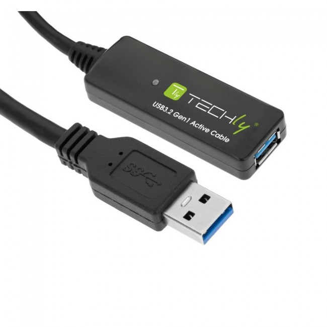 Techly ICUR30100G USB cable USB 3.2 Gen 1 (3.1 Gen 1) 10 m USB A Black Techly ICUR30100G USB cable USB 3.2 Gen 1 (3.1 Gen 1) 10 m USB A Black