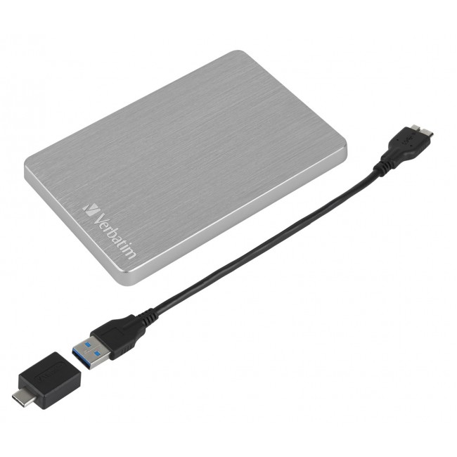 Verbatim Store 'n' Go ALU Slim Portable Hard Drive 1TB Silver
