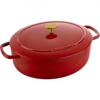 Ballarini Bellamonte Oval Cast Iron Casserole - 4.5 ltr, Red