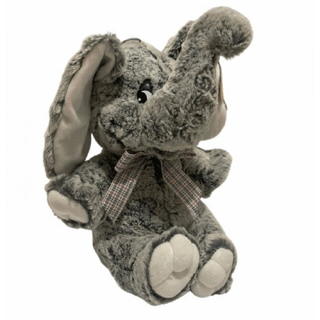 Gray Elephant Plush Mascot Sitting with Bow 40cm 4187 Gray Elephant Plush Mascot Sitting with Bow 40cm 4187