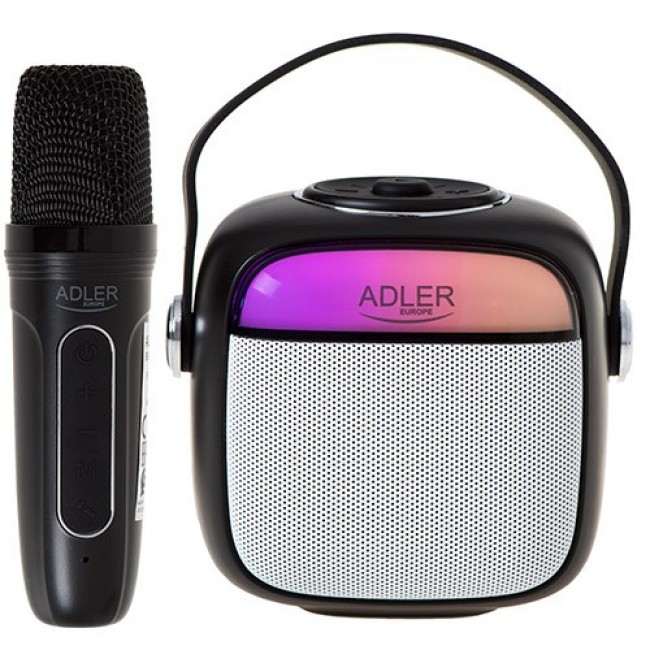 Adler AD 1199 black Karaoke speaker with microphone - SD/USB/AUX/Bluetooth Adler AD 1199 black Karaoke speaker with microphone - SD/USB/AUX/Bluetooth