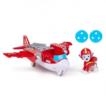 PAW Patrol : Air Rescue Marshall Action Figure & Hero Hydro Airplane Toy with Projectile Launcher & 2 Projectiles, Kids Toys for Boys & Girls Ages 3+