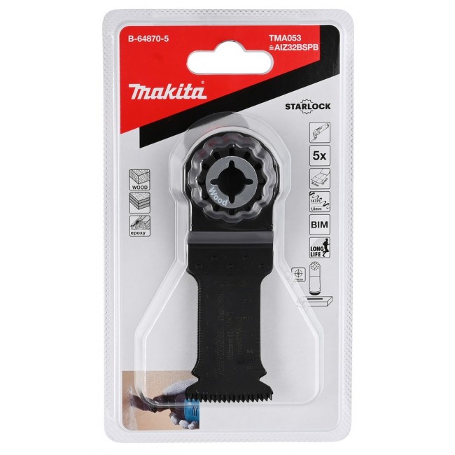 Makita B-64870-5 jigsaw/scroll saw/reciprocating saw blade Bimetal 5 pc(s)