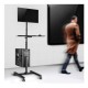 Maclean professional stand, mobile computer station on wheels, max 17 Maclean professional stand, mobile computer station on wheels, max 17