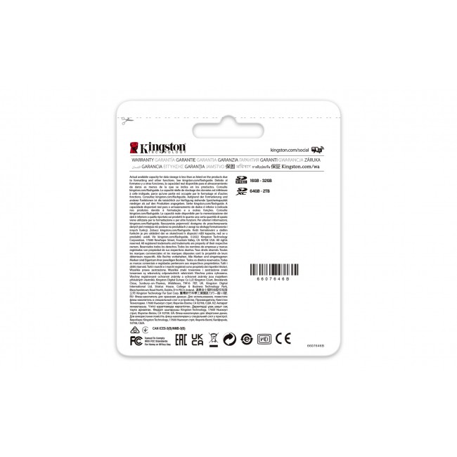 Kingston Technology 128GB Canvas React Plus SDXC UHS-II 300R/260W U3 V90 for Full HD/4K/8K Kingston Technology 128GB Canvas React Plus SDXC UHS-II 300R/260W U3 V90 for Full HD/4K/8K