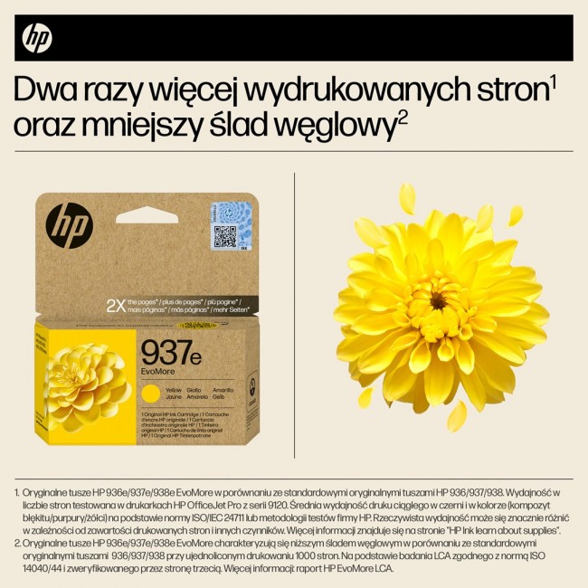 HP 937e EvoMore Yellow Original Ink Cartridge