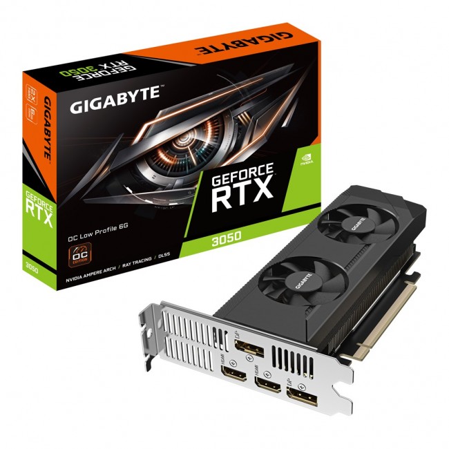 GIGABYTE GeForce RTX 3050 OC Low Profile 6G NVIDIA 6 GB GDDR6 GIGABYTE GeForce RTX 3050 OC Low Profile 6G NVIDIA 6 GB GDDR6