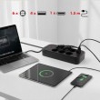 Maclean power strip, 6 socket extension + 4xUSB, 110-240V AC 50/60Hz, 2.1A max 2500W, 1.5 m, black, MCE389 B Maclean power strip, 6 socket extension + 4xUSB, 110-240V AC 50/60Hz, 2.1A max 2500W, 1.5 m, black, MCE389 B