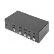 Digitus KVM Switch, 4 Port, Dual Display, 4K, DisplayPort Digitus KVM Switch, 4 Port, Dual Display, 4K, DisplayPort
