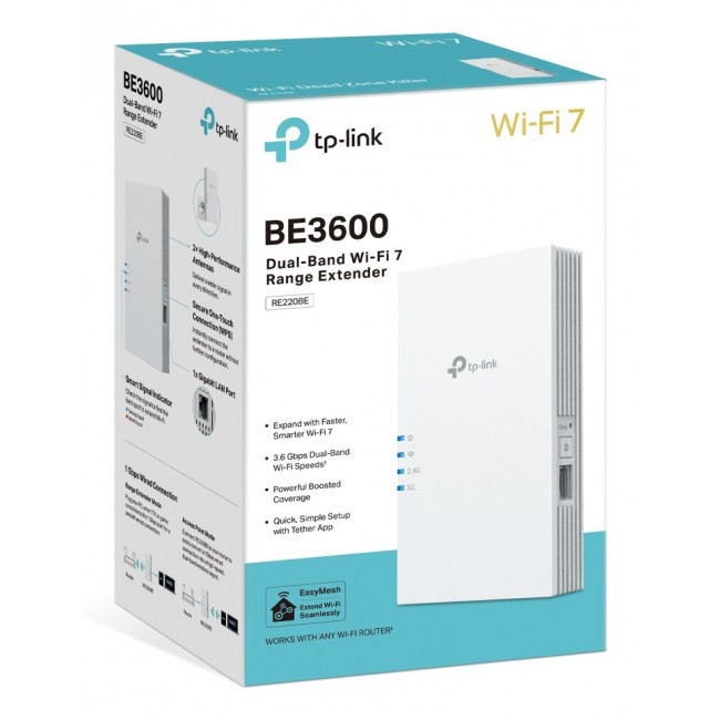 TP-Link RE220BE network extender Network repeater White 1000 Mbit/s