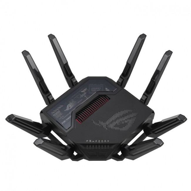 ASUS ROG Rapture GT-BE98 wireless router 10 Gigabit Ethernet Quad-band (2.4 GHz / 5 GHz-1 / 5 GHz-2 / 6 GHz) Black ASUS ROG Rapture GT-BE98 wireless router 10 Gigabit Ethernet Quad-band (2.4 GHz / 5 GHz-1 / 5 GHz-2 / 6 GHz) Black