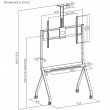 Maclean TV stand / cart, camera shelf, on casters, 55-100 Maclean TV stand / cart, camera shelf, on casters, 55-100