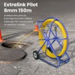 Extralink Cable pulling rod Pilot 8mm 150m glass fibre FRP, d. 8mm, l. 150m, yellow