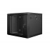 Lanberg wall-mounted installation rack cabinet 19'' 9U 600x600mm black (glass door)
