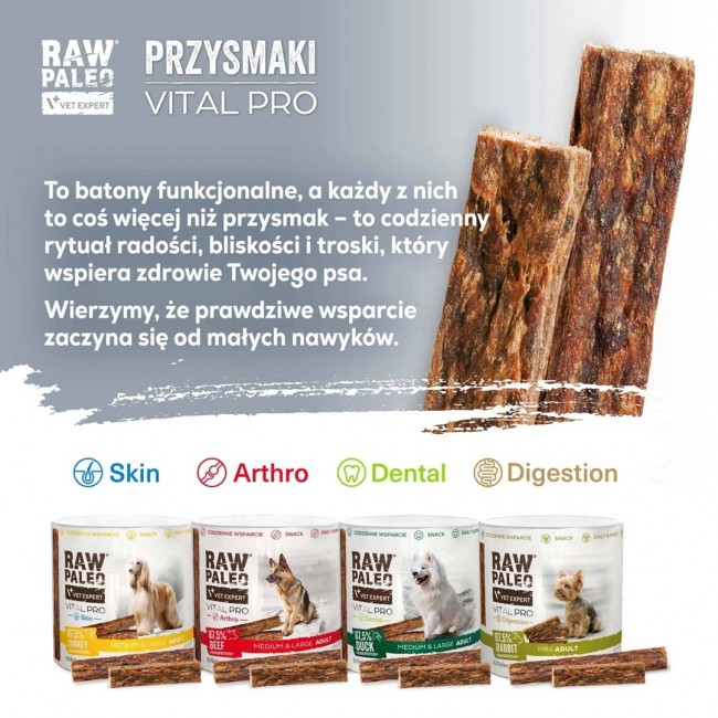 VETEXPERT Raw Paleo Vital Pro Dental Duck Mini Mono - dog treat - 100g
