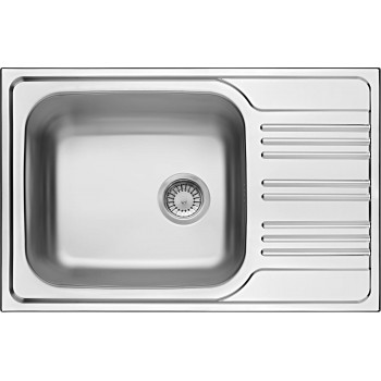 1-bowl steel sink with drainer