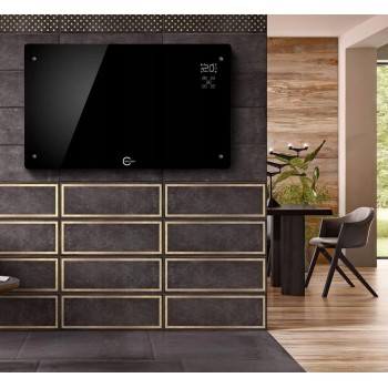Carruzzo Q20F1 Glass panel heater black