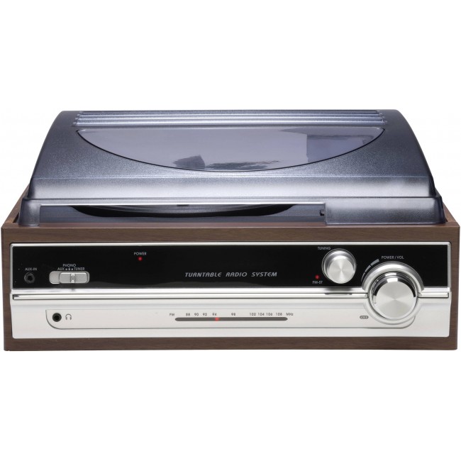 Denver VPR-190MK2 Retro Turntable with Radio and Built-in Speakers
