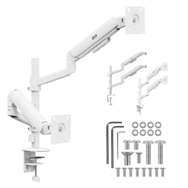 Ergo Office Mount/Hanger for 2 Monitors, Gas Spring, 17 Ergo Office Mount/Hanger for 2 Monitors, Gas Spring, 17