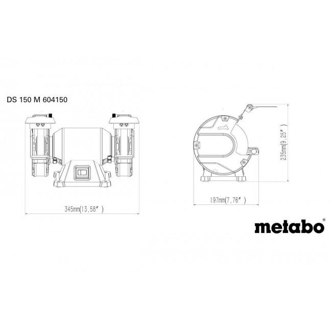 METABO. BENCH GRINDER DS 150 M 370W