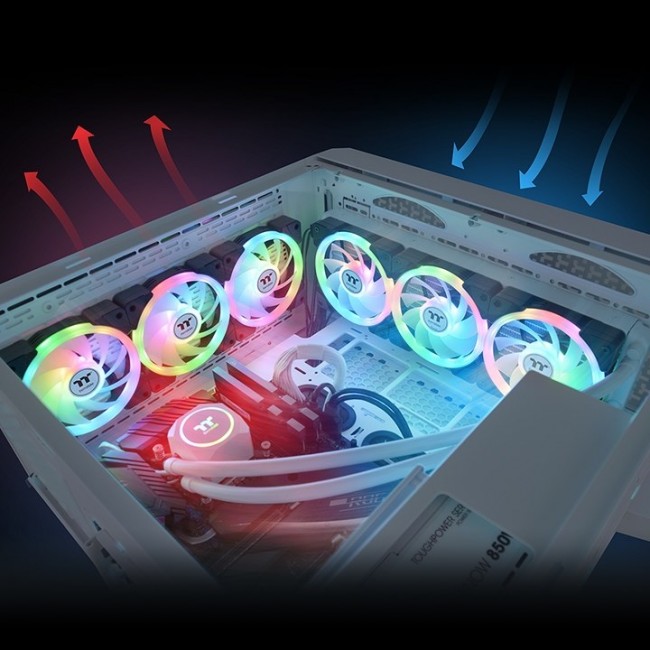 Thermaltake SWAFAN EX12 ARGB Computer case Air cooler 12 cm White 3 pc(s) Thermaltake SWAFAN EX12 ARGB Computer case Air cooler 12 cm White 3 pc(s)