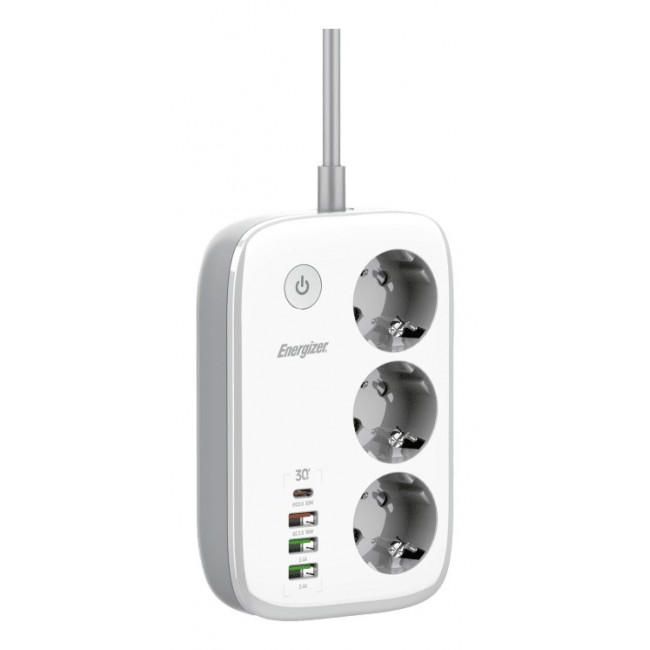 Energizer EPB2500W02EU power extension 2 m 3 AC outlet(s) Indoor White Energizer EPB2500W02EU power extension 2 m 3 AC outlet(s) Indoor White