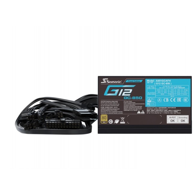 Seasonic Netzteil 850W G12 GC-850 80+Gold power supply unit ATX Black Seasonic Netzteil 850W G12 GC-850 80+Gold power supply unit ATX Black
