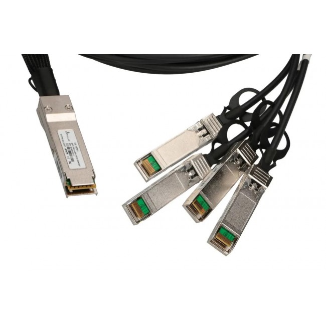 Extralink QSFP+ Cable QSFP+ DAC DAC, 40Gbps to 4x 10Gbps 3m, 30AWG Extralink QSFP+ Cable QSFP+ DAC DAC, 40Gbps to 4x 10Gbps 3m, 30AWG