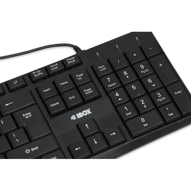 iBox IKC2010B keyboard Home USB QWERTY English Black
