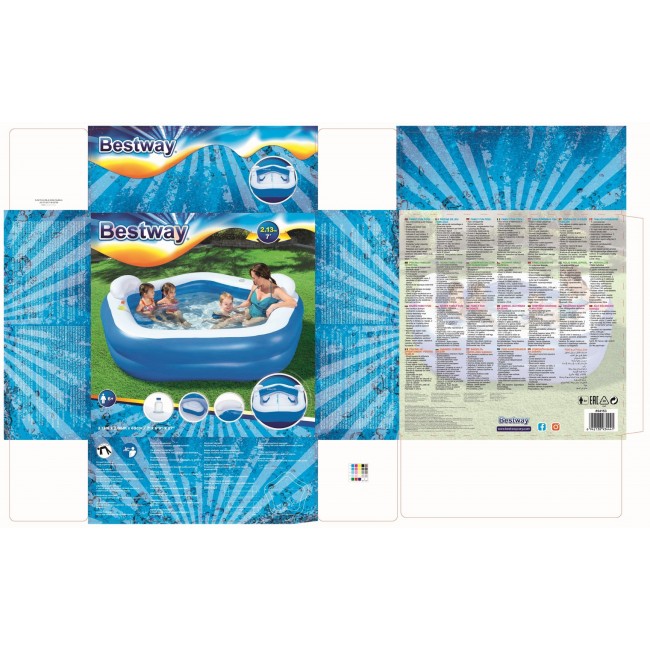 Inflatable SPA pool 213x207x69 B54153 72115