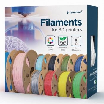 Gembird 3DP-PLA+1.75-02-W 3D printing material Polylactic acid (PLA) White 1 kg