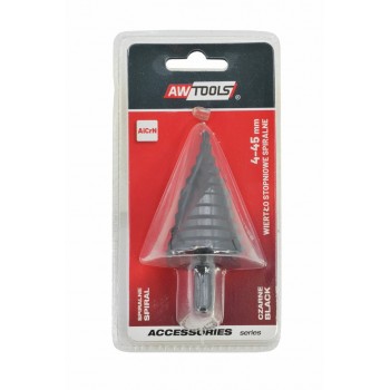 AW SPIRAL STEP DRILL BIT/ 4-45mm/ AICrN/ BLACK