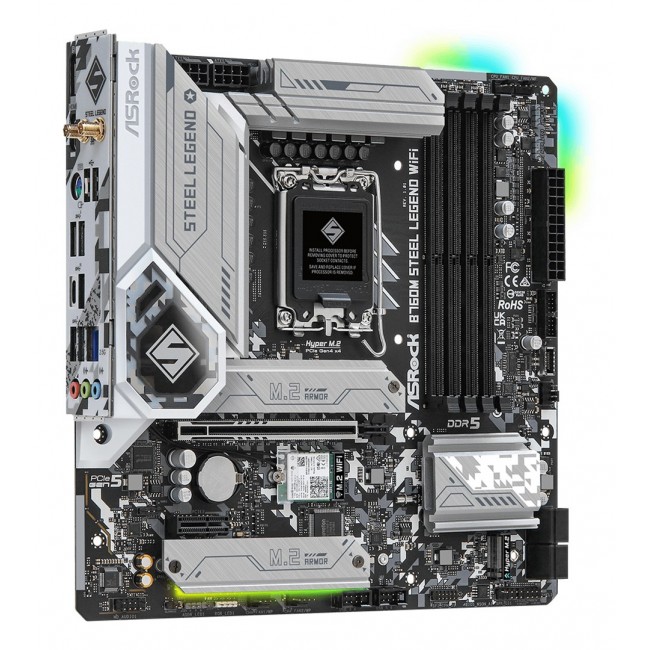 Asrock B760M Steel Legend WiFi Intel B760 LGA 1700 micro ATX