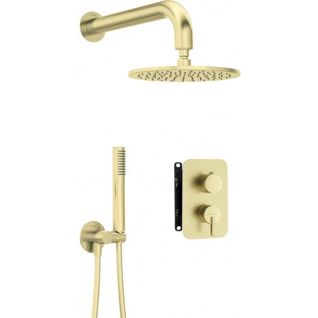 Concealed shower set with mixer box - with overhead shower Concealed shower set with mixer box - with overhead shower