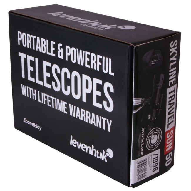 Levenhuk Skyline Travel Sun 50 Refractor 135x Black, Silver Levenhuk Skyline Travel Sun 50 Refractor 135x Black, Silver