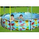 Bestway Steel Pro 2.44m x 51cm Splash-in-shade Play Pool, Orange/Yellow