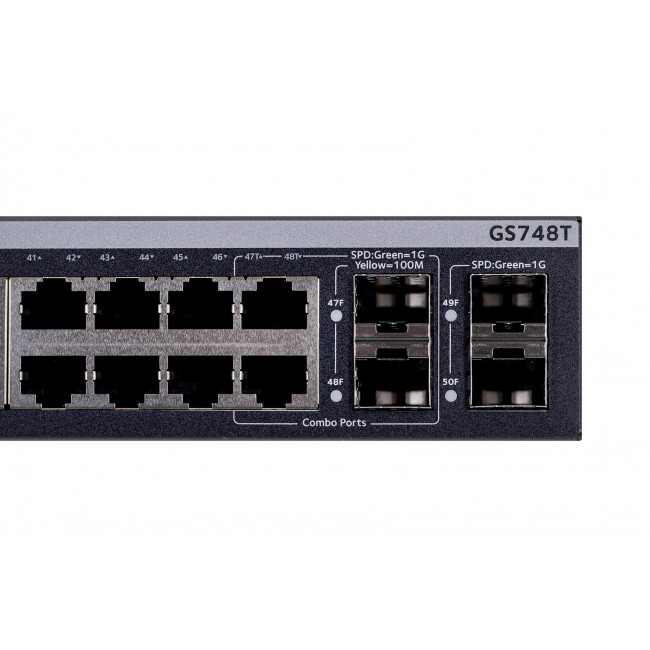 NETGEAR GS748Tv6 Managed L2/L3/L4 Gigabit Ethernet (10/100/1000) Black, Grey NETGEAR GS748Tv6 Managed L2/L3/L4 Gigabit Ethernet (10/100/1000) Black, Grey