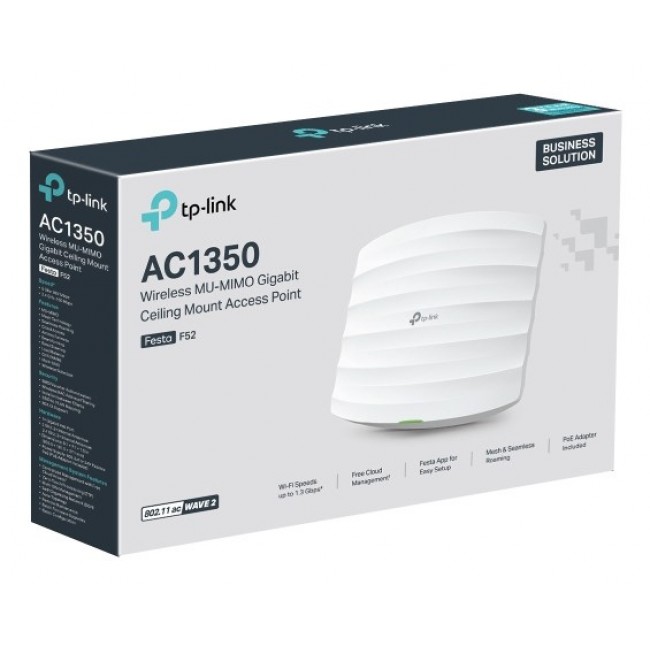 TP-Link FESTA F52 wireless access point 867 Mbit/s White Power over Ethernet (PoE) TP-Link FESTA F52 wireless access point 867 Mbit/s White Power over Ethernet (PoE)