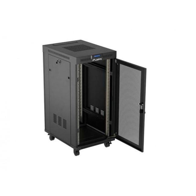 Lanberg FF01-6824-23BL rack cabinet 24U Freestanding rack Black