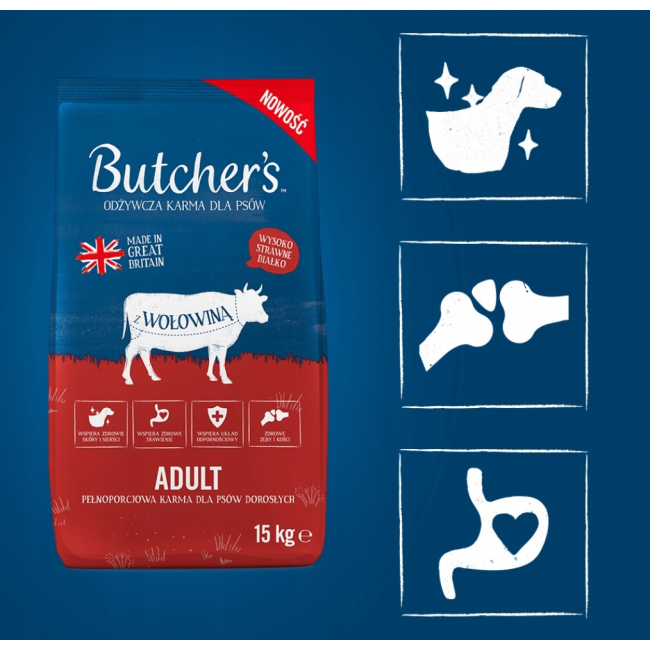 BUTCHER'S Original Beef - dry dog food - 15kg