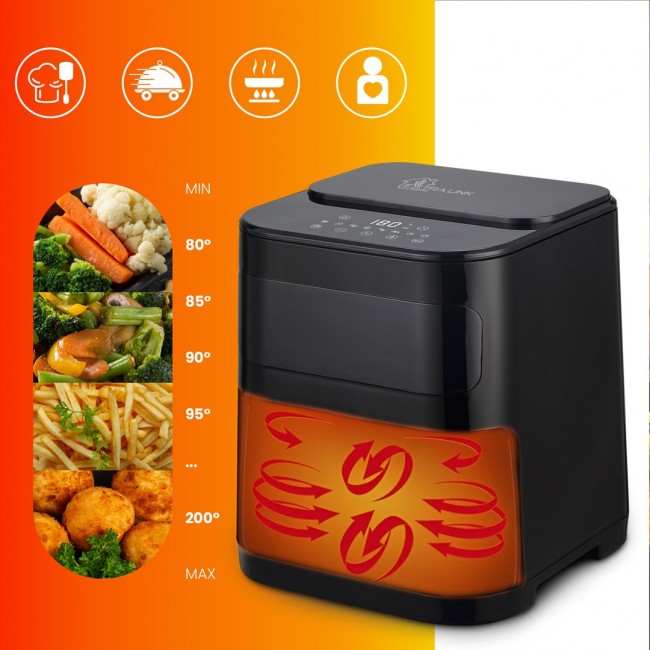 Extralink HOME AIR 5.2L EU SJ-520 fryer Single 1600 W Hot air fryer Black