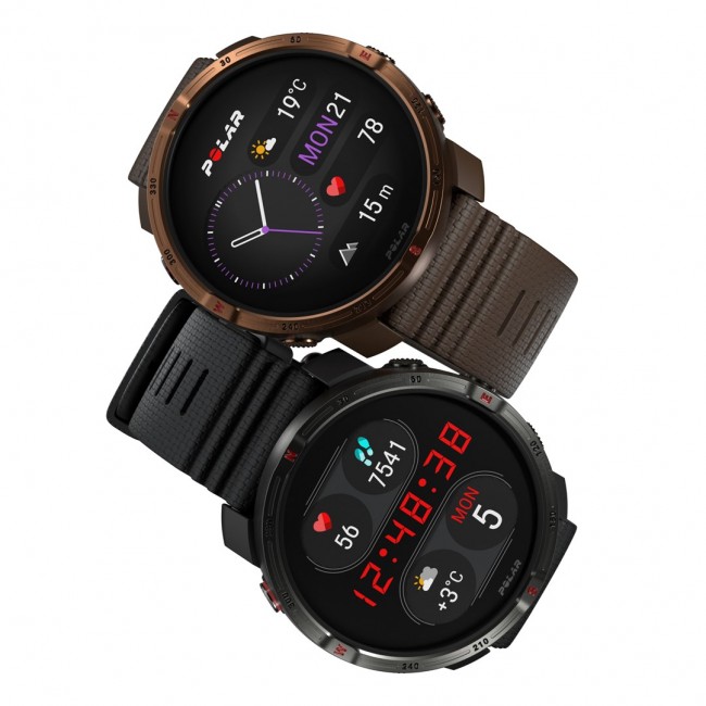 Polar Grit X2 Outdoor Multisport GPS Watch AMOLED Display, Offline Maps, Dual-Frequency GPS, Wrist ECG, Elixir Biosensing, TrainingPeaks, SpO2, Up to 7-Day Battery Life